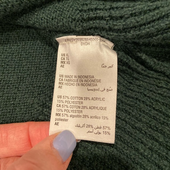 Style & Co Green Ribbed Hem Sweater – XL - Picture 7 of 7